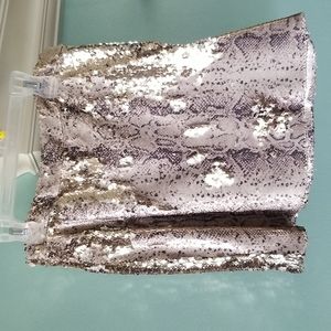 SEQUIN SNAKESKIN MINI SKIRT